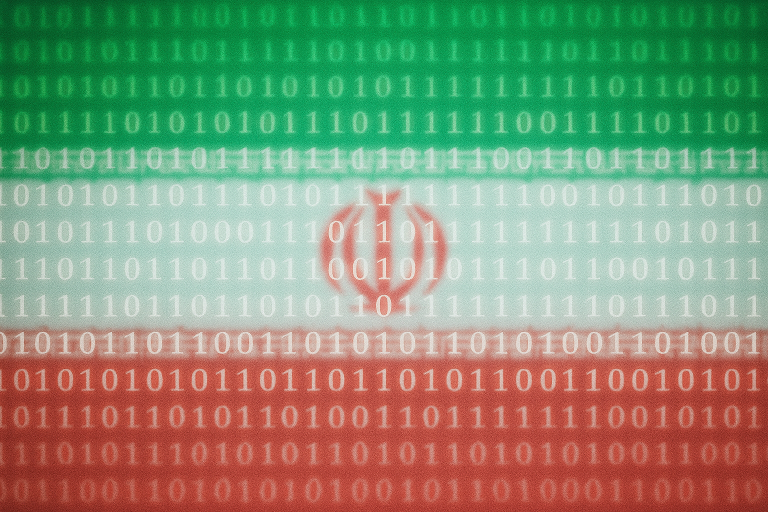 Iranian flag with data Copilot AI