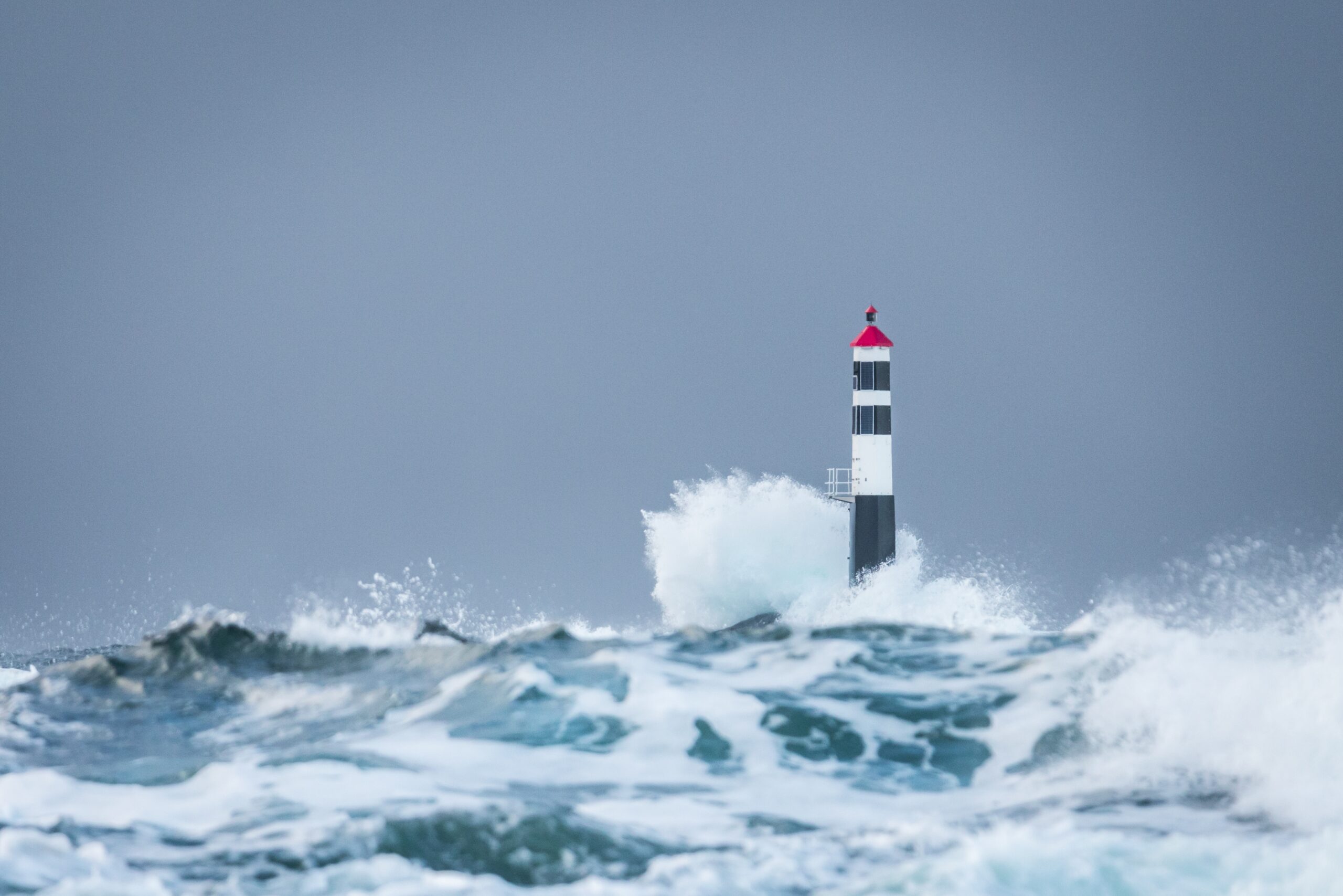 A,View,Of,Kraka,Lighthouse,And,Big,Waves,In,The