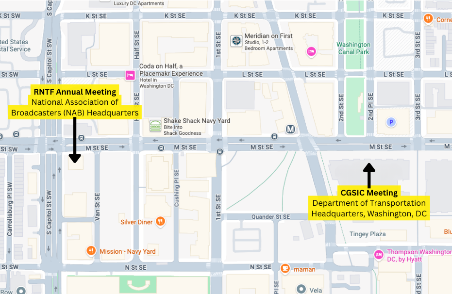 Map from CGSIC to NAB Headquarters