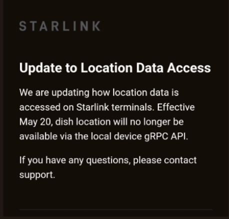 Starlink Ending User Access to Location Data – Inside GNSS