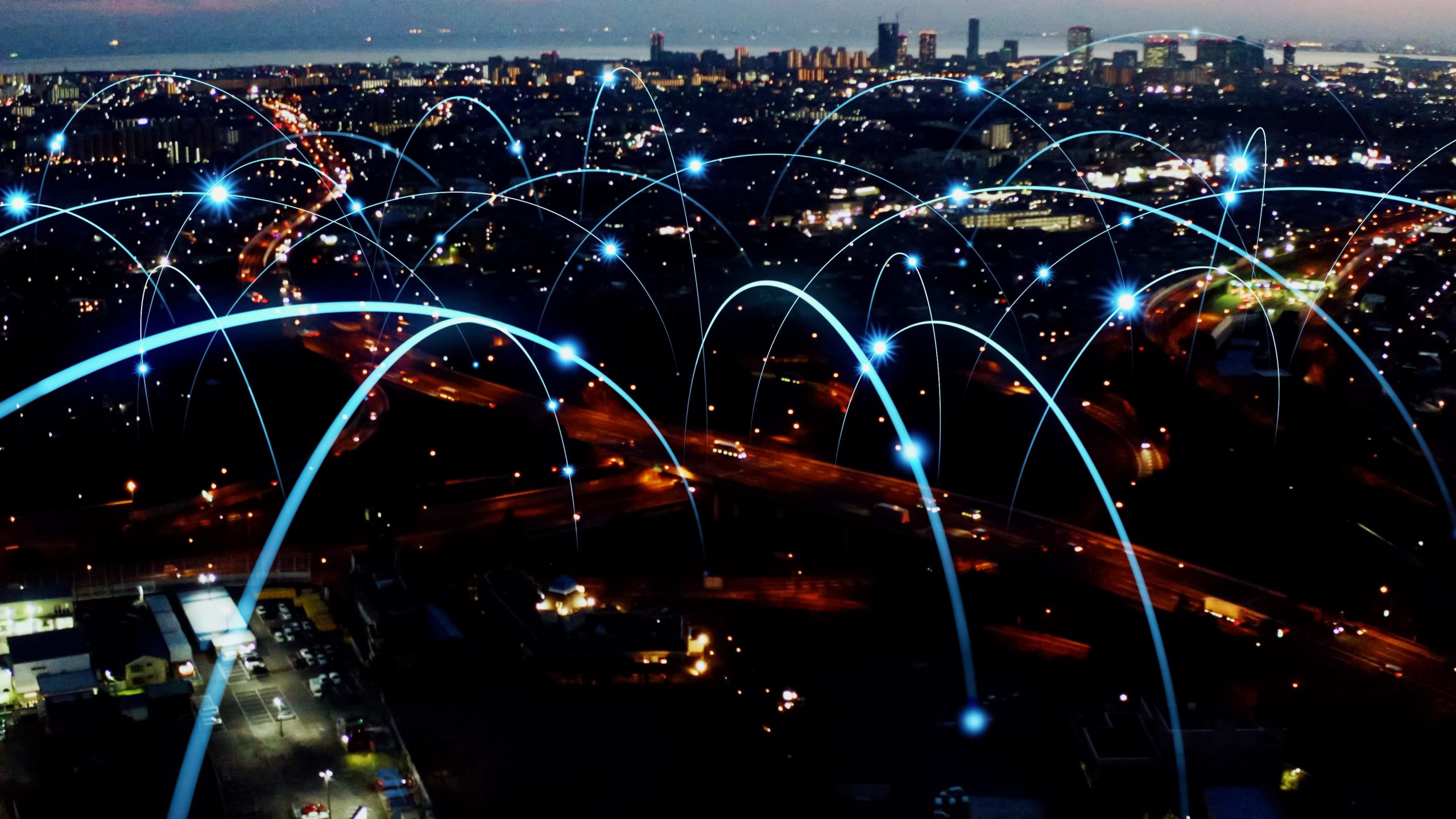 Smart,City,And,Communication,Network,Concept.,5g.,Lpwa,(low,Power