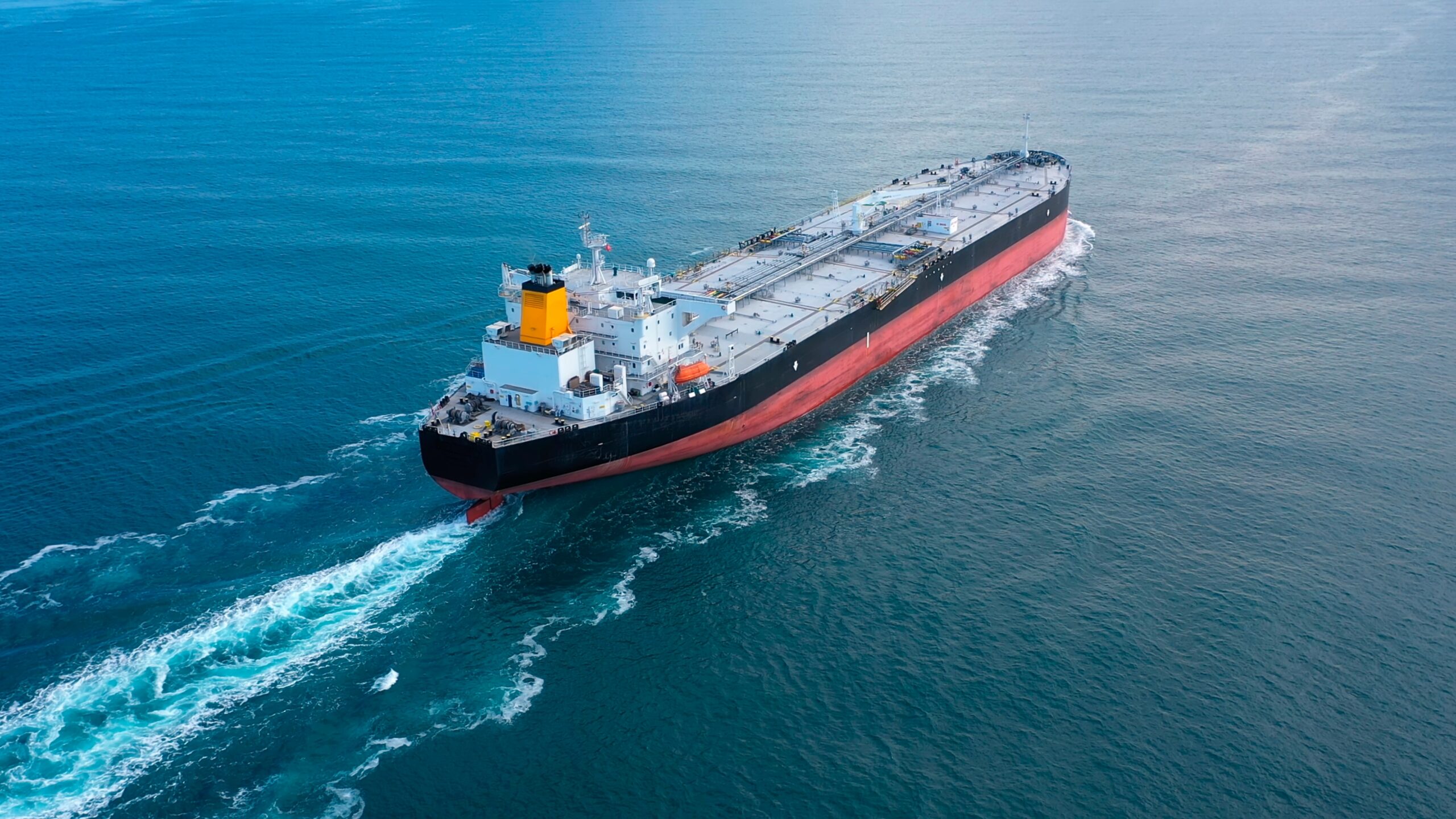 Oil,Tanker,Underway,Towards,Open,Sea.,Crude,Oil,Tanker,Ship,